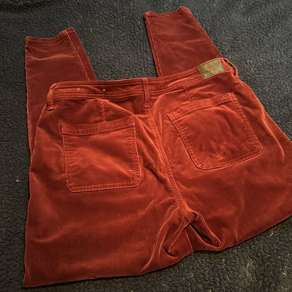 AMERICAN EAGLE OUTFITTERS BURGUNDY CORDUROY SUPER STRETCH JEGGING PANTS - SZ 114 - Picture 3 of 5